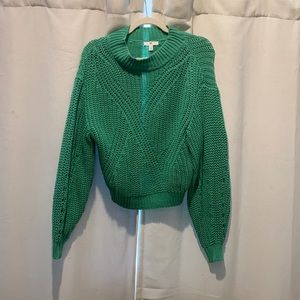 BP green sweater